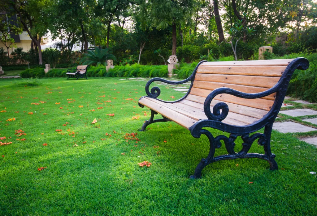 Landscaped green garden spaces at Agarwal Oak residential complex